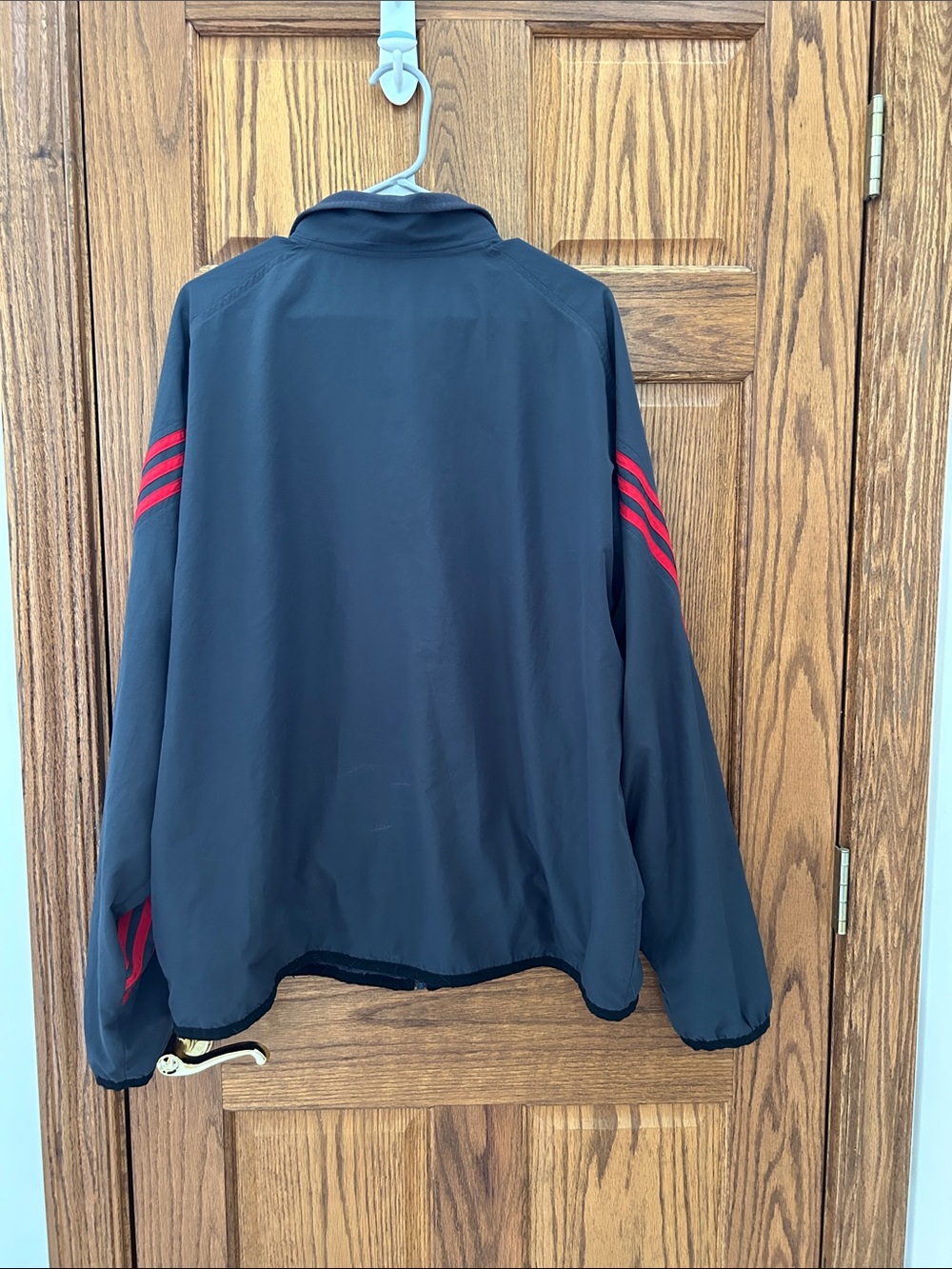 adidas Men's Navy Jacket with Red Stripes - Full Zip Performance image 4